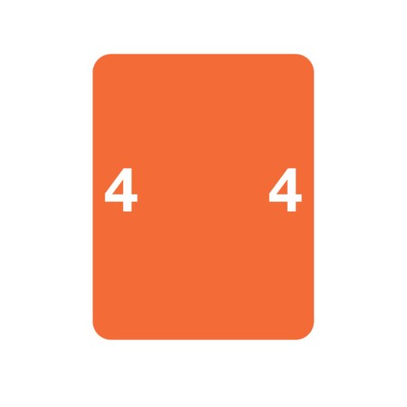 Nevs Smead - Filing Labels - Number 4 1-15/16" x 1-1/2" Orange XN-S 4